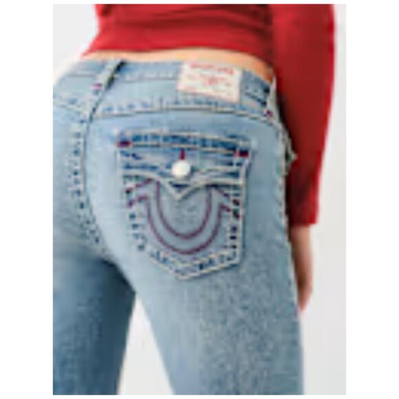 True Religion NWT BECCA Dusty Wash Mid-Rise Big T Bootcut Jeans, Size 32 (14) - Picture 6 of 6